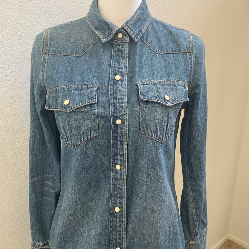 J Crew Jean Denim Shirt 4